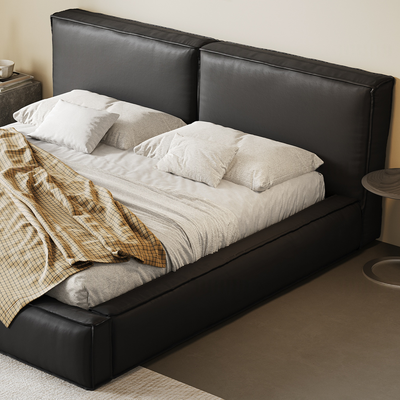BlockSense Modern Leather Bed