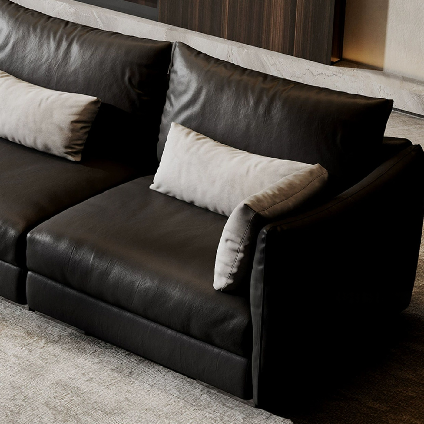 Lennox Plush Leather Sofa
