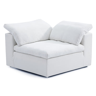 Tender Wabi Sabi U Shaped White Sectional Sofa-White