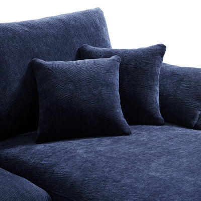 The Empress Navy Blue Sectional-Navy Blue