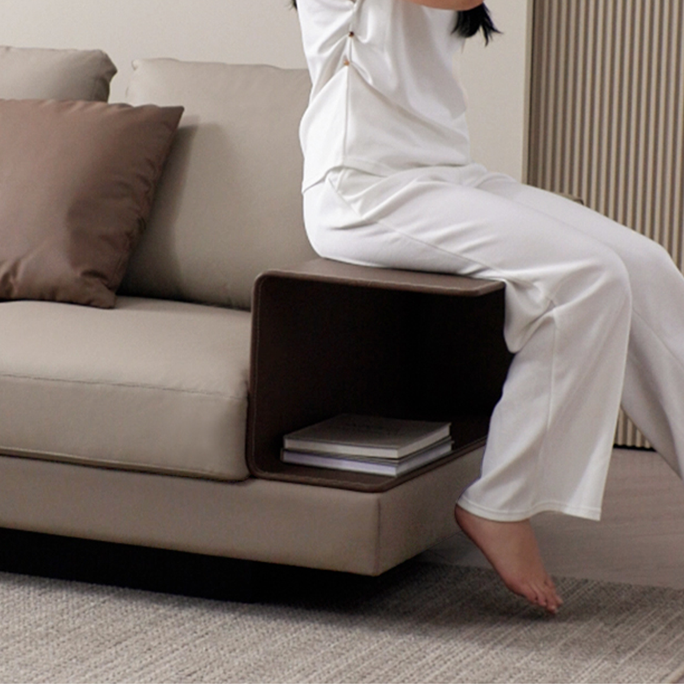 Connery Elevate Floating Leather Sofa