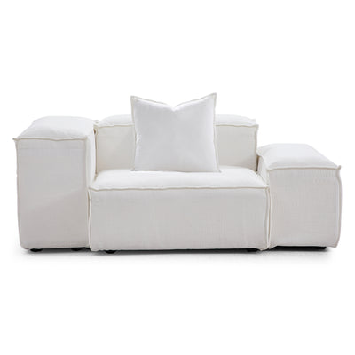 Freedom Modular Gray Accent Armchair-White-Low & High