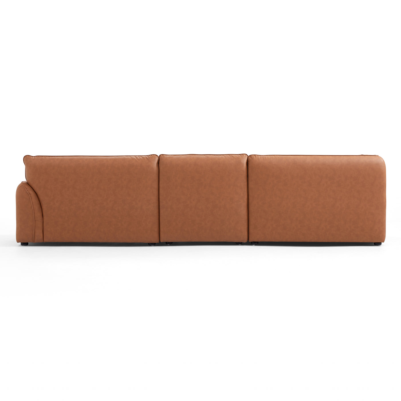 Milano Moda Minimalist Brown Corner Sofa