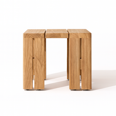 Camryn Outdoor Chat Set With Cushions, Teak/Coffee