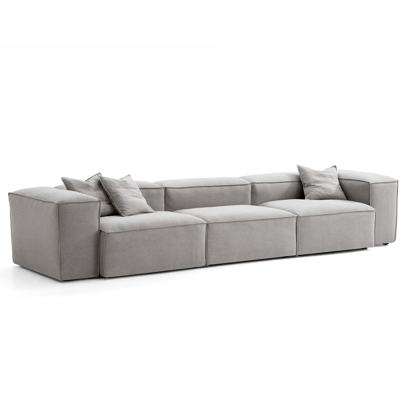 Freedom Modular Sectional Sofa-New Gray-143.7"-High