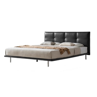 Brownie Crust Leather Bed-Black