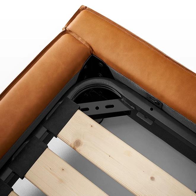 Cinnamon Leather Bed-Tan