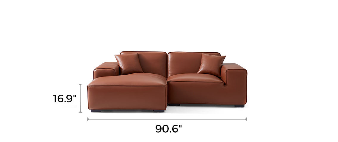 Domus Modular Brown Leather Sectional