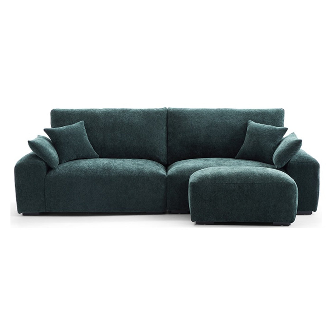 The Empress Green Sofa and Ottoman-Green-90.6″