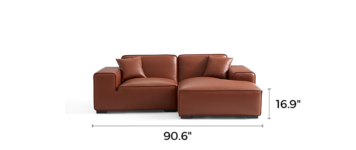 Domus Modular Brown Leather Sectional