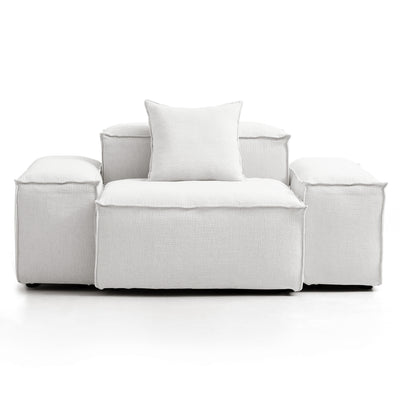 Freedom Modular White Accent Armchair-White