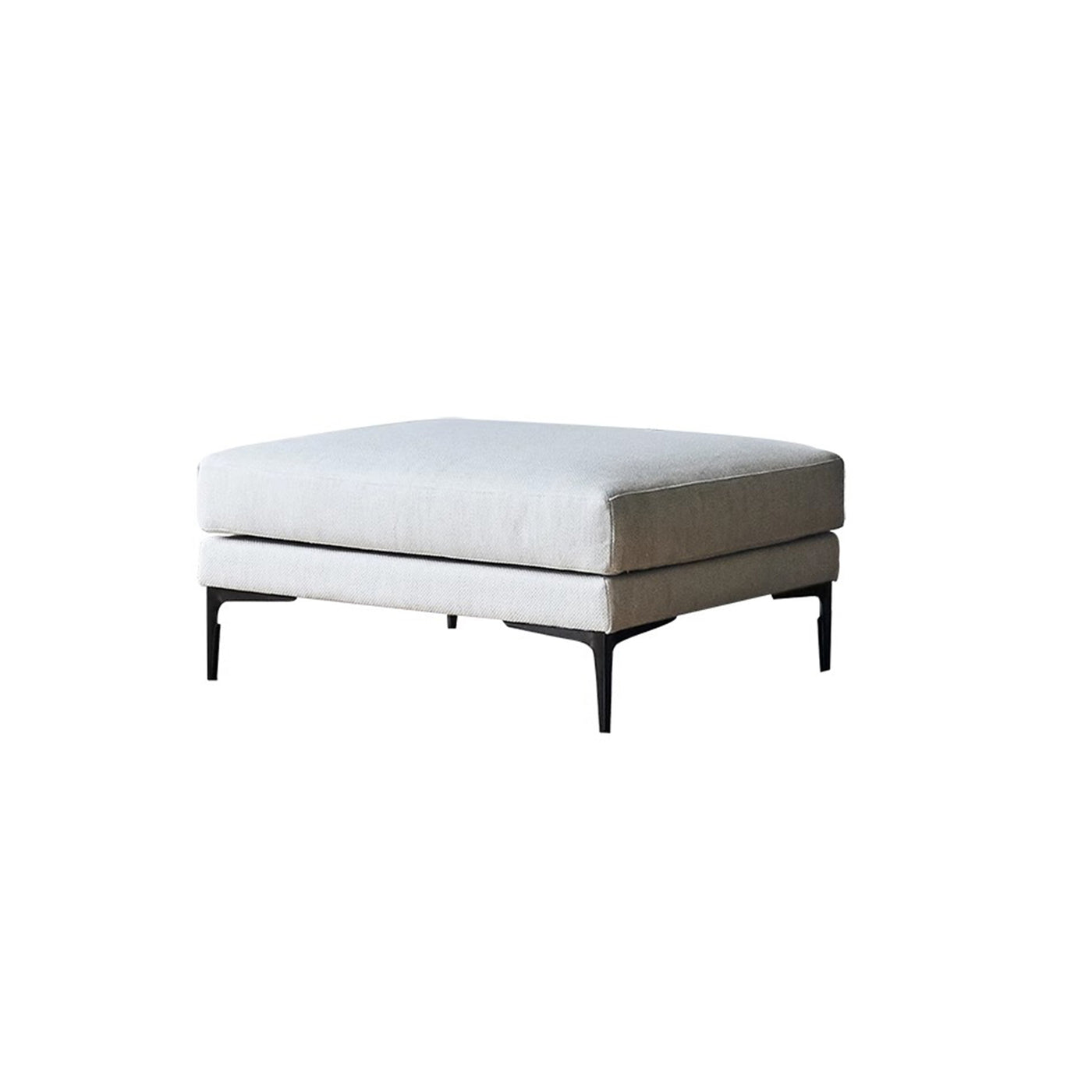 Bel Modern Gray Fabric Ottoman