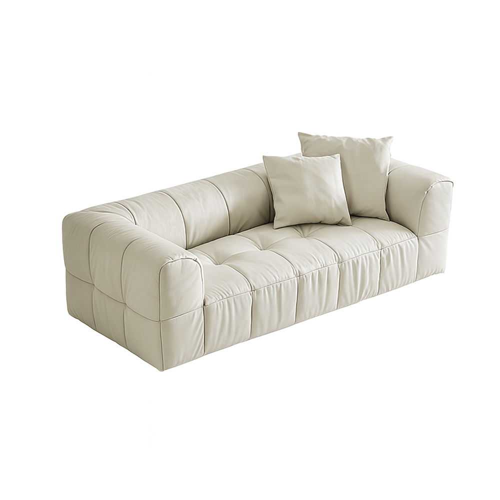 Kieayla Mino Soft Line Modular Sofa-White-86.6"