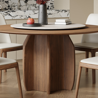 Elamer Rotating Round Dining Table