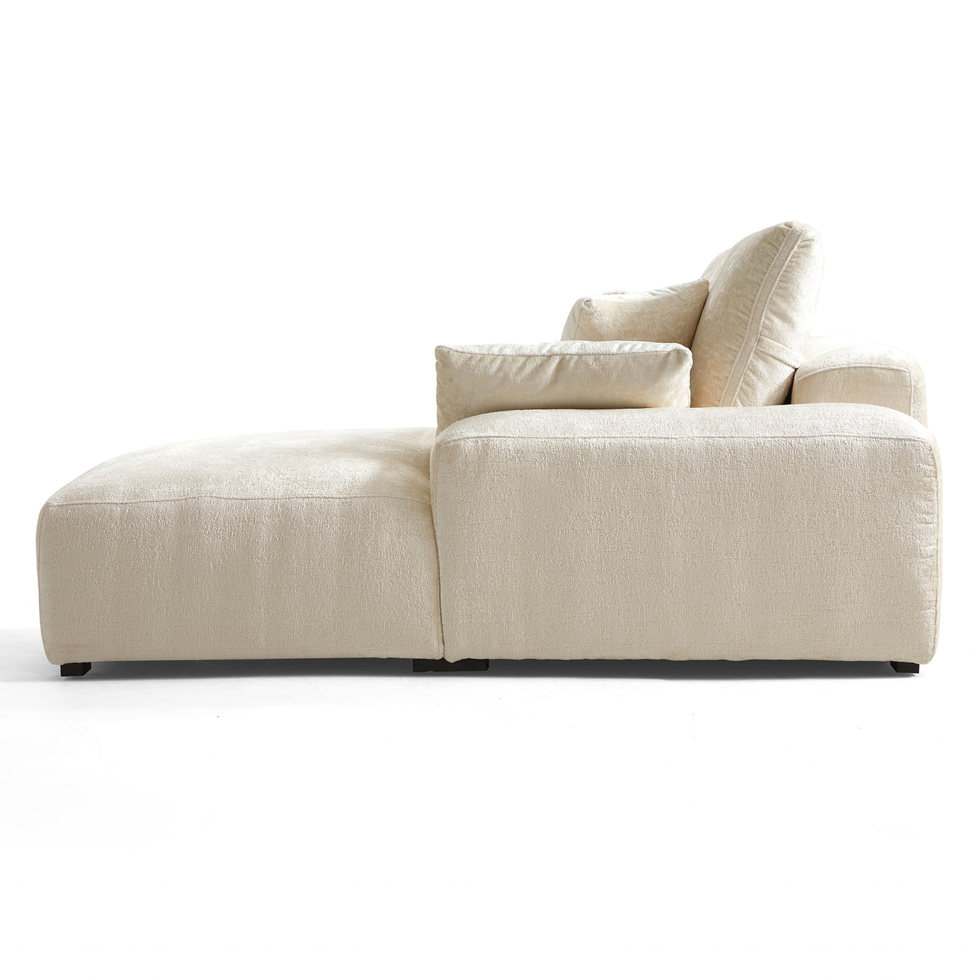 The Empress Navy Blue U Shaped Sectional-Beige