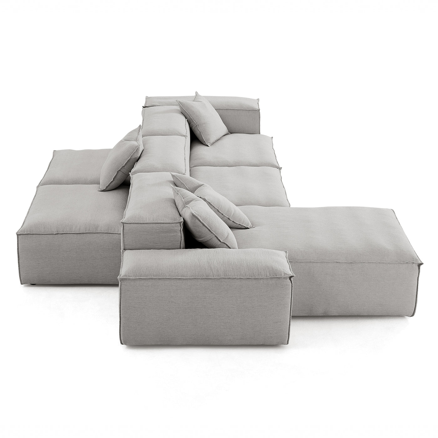 Freedom Modular Gray Double Sided Sectional Sofa-hidden