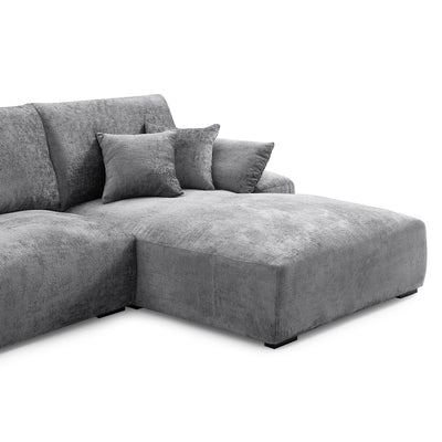 The Empress Navy Blue U Shaped Sectional-Gray