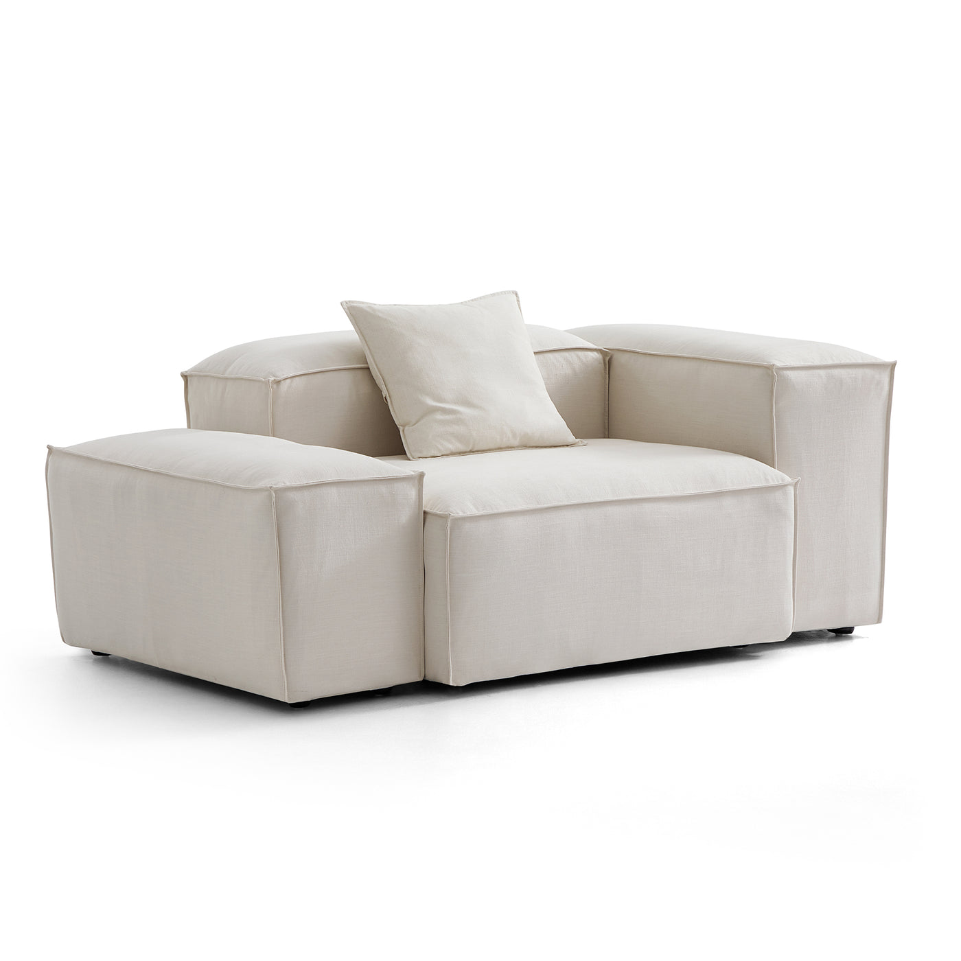 Freedom Modular Accent Armchair-Beige-Low & High