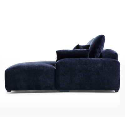 The Empress Green U Shaped Sectional-Navy Blue