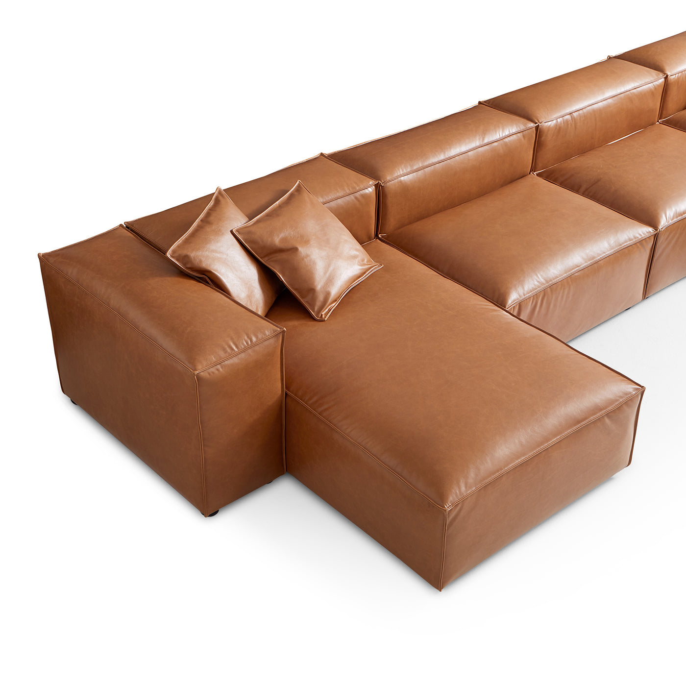 Benthe Modular Tan Open End Sectional Sofa-Tan