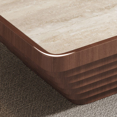 Flutter Walnut Coffee Table Set