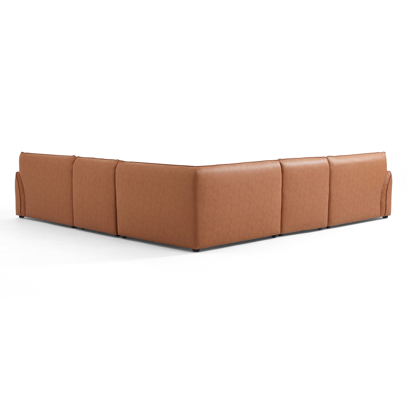 Milano Moda Minimalist Brown Corner Sofa