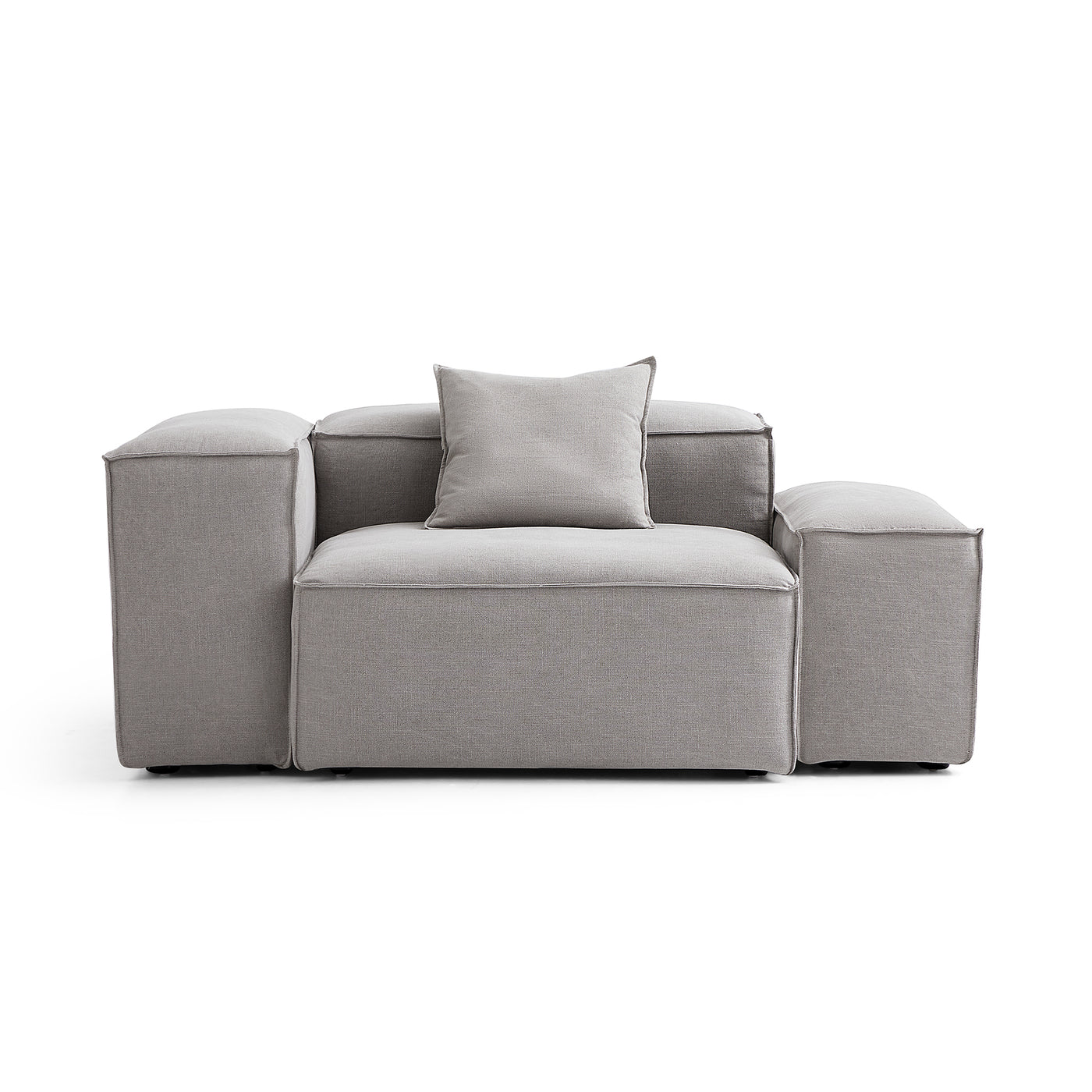 Freedom Modular Accent Armchair-New Gray-Low & High