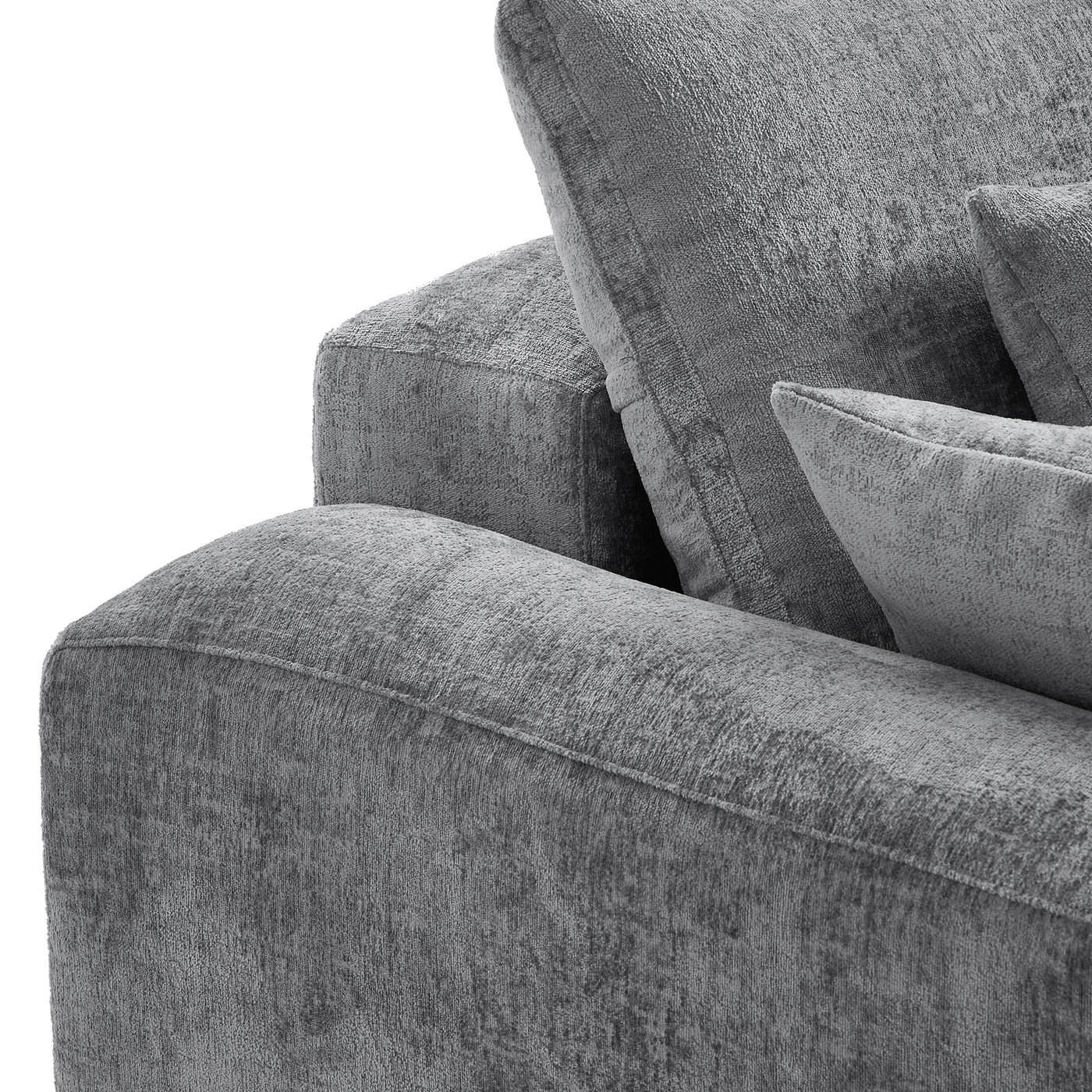 The Empress Beige Armchair-Gray-45.3"