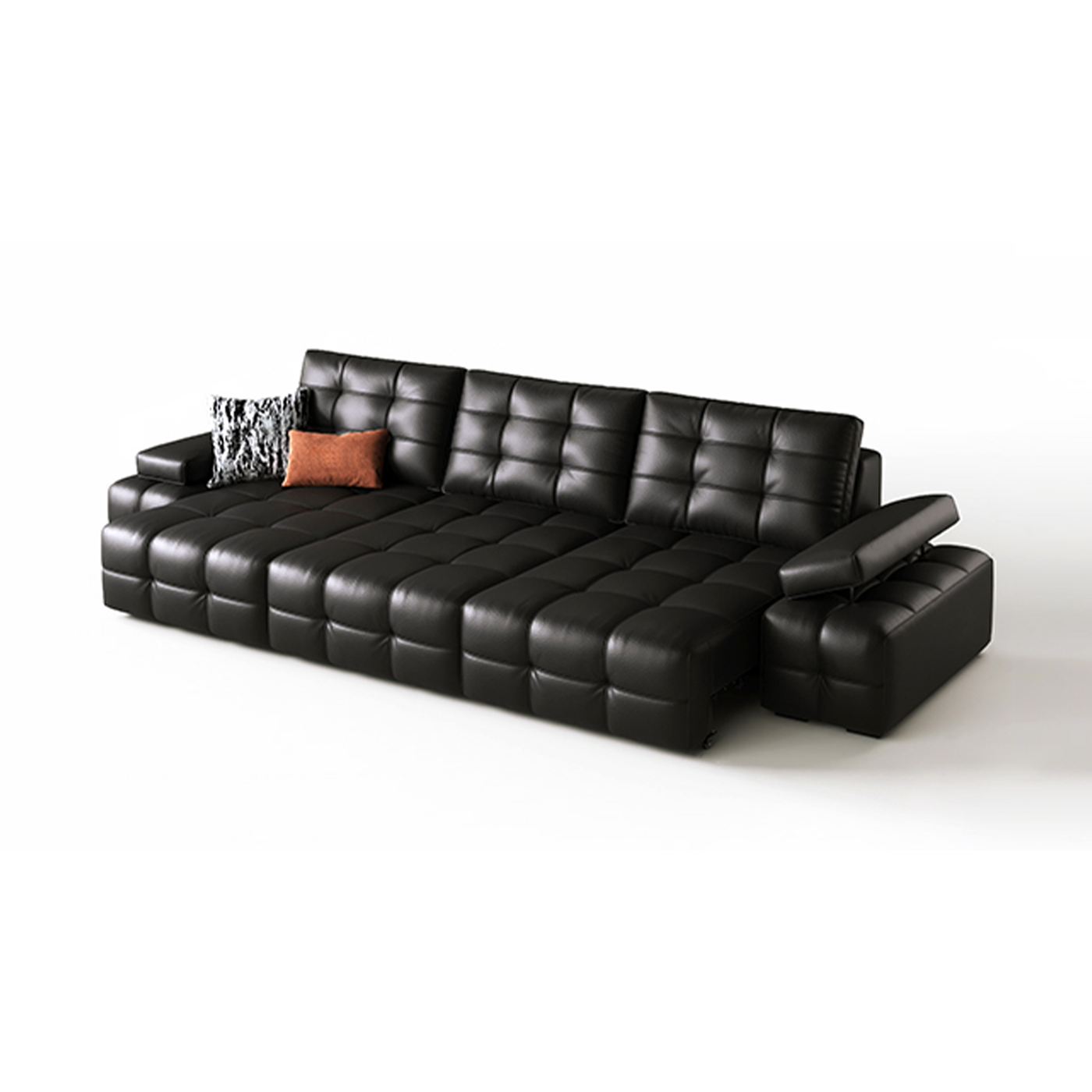 Titan Tufted Leather Electric Sofa Bed