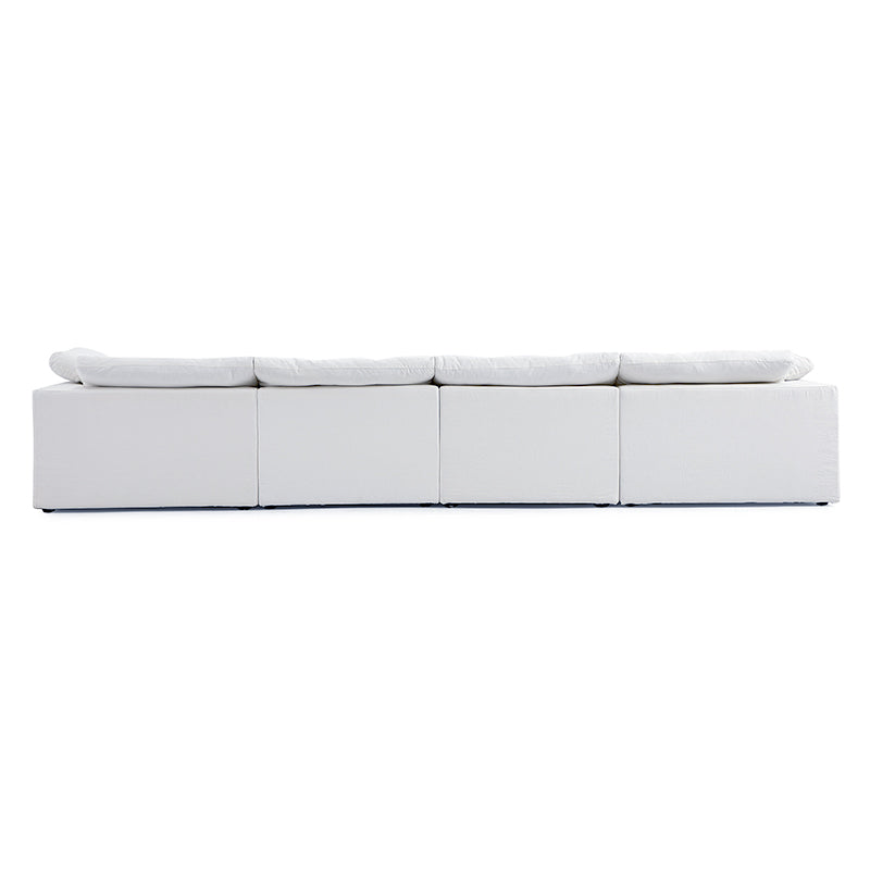Tender Wabi Sabi Light Gray Sofa-White-165.4"