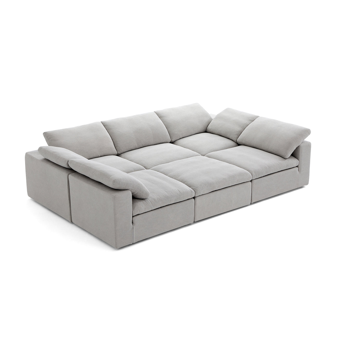 Tender Wabi Sabi Light Gray Sofa Bed-Gray-128.0"