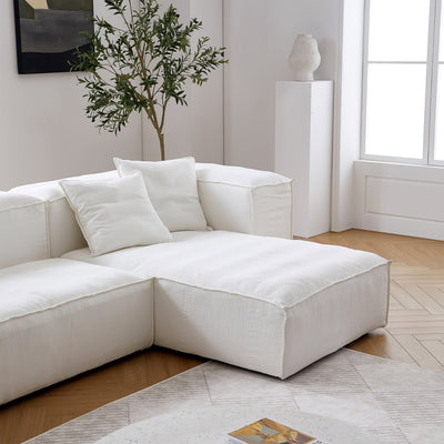 Freedom Modular Gray Double Sided Sectional Sofa-White