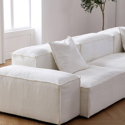 Freedom Modular Gray Sectional Sofa-White