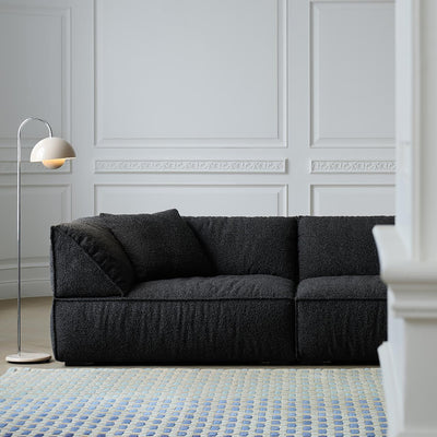 Brioche Soft Boucle Sofa-Black