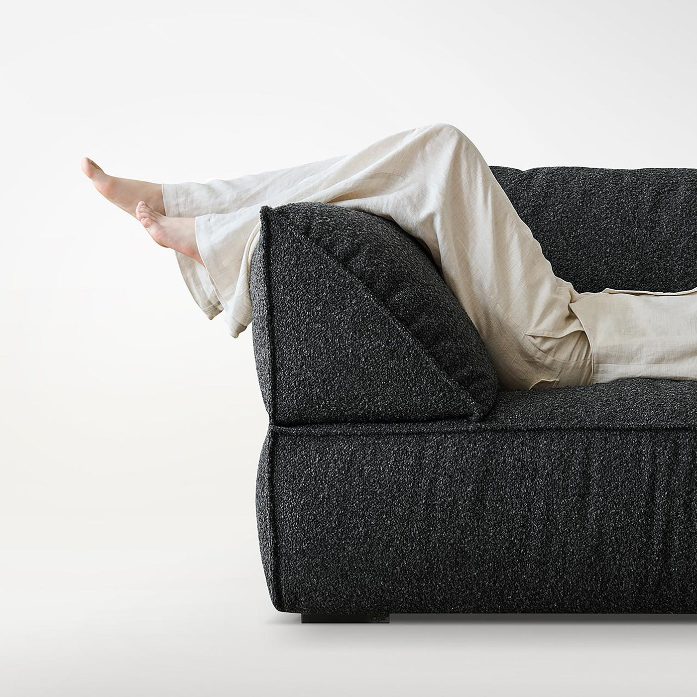 Brioche Soft Boucle Sofa-Black