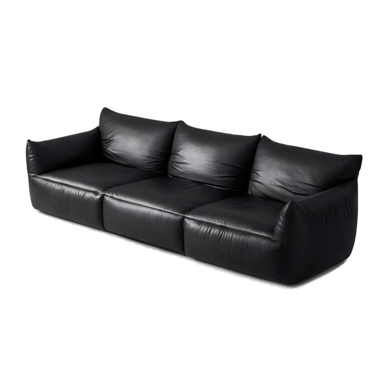 Croissant Noir Top Grain Leather Sofa-hidden