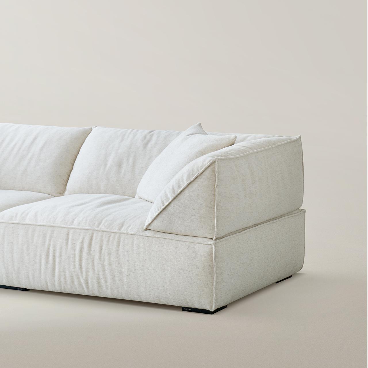 Brioche Soft Linen Sofa-White