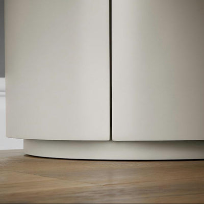 Cream Cylinder Nightstand