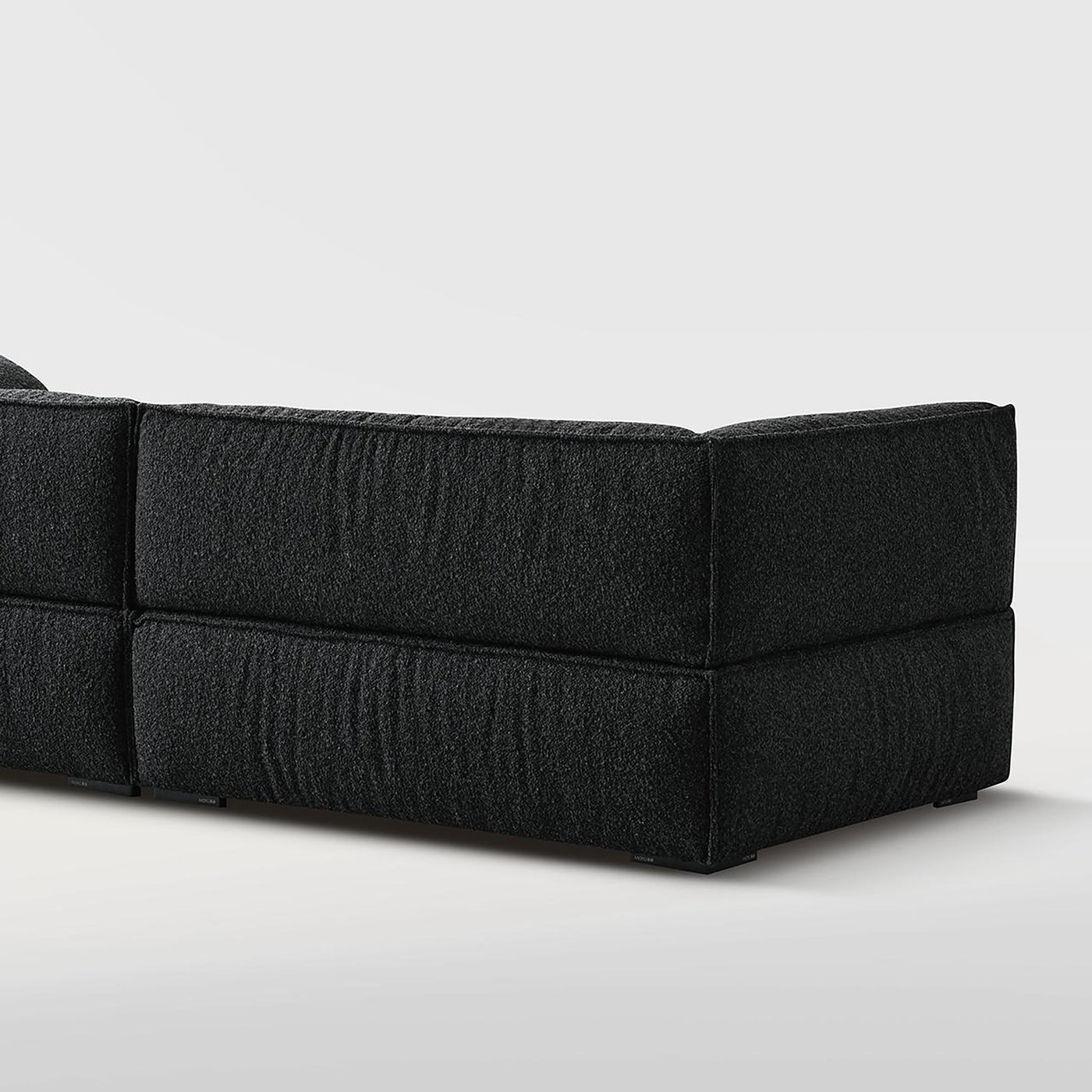 Brioche Soft Boucle Sofa-Black