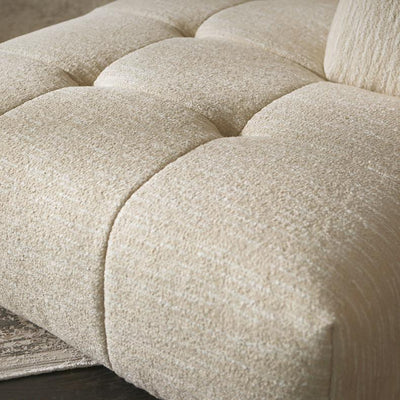 Almond Cream Curved Sectional Sofa-Beige