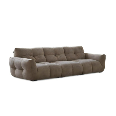 Cocoa Loaf Fabric Sofa-Gray-126.0"