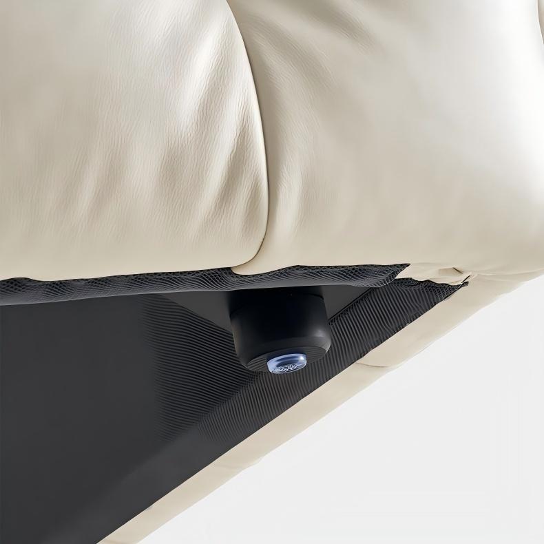 Marshmallow Leather Bed-Beige