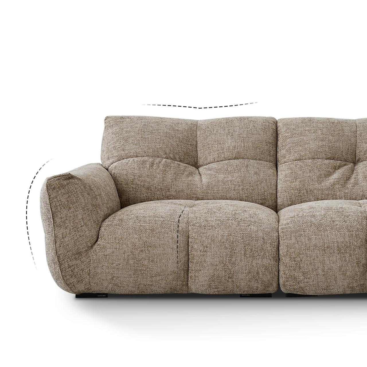 Cocoa Loaf Fabric Sofa-Gray