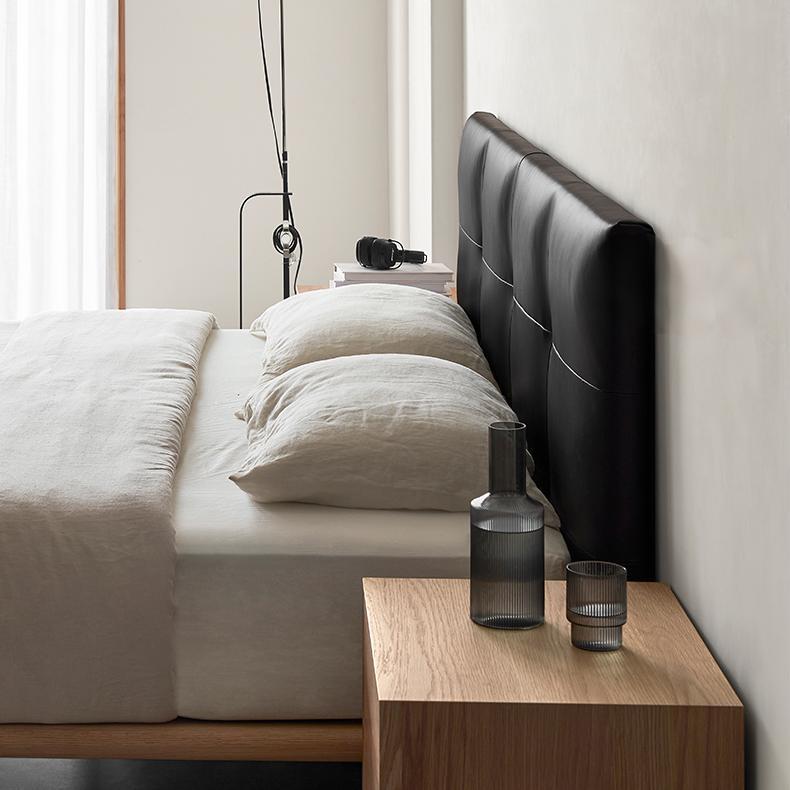 Brownie Crust Leather Bed-Ash