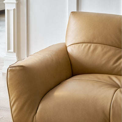 Cocoa Loaf Leather Sofa-Camel