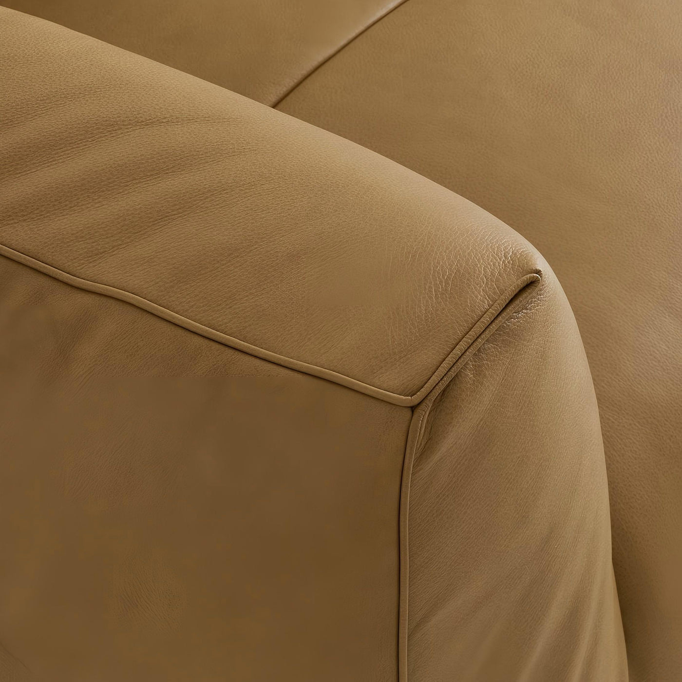 Cocoa Loaf Leather Sofa-Camel
