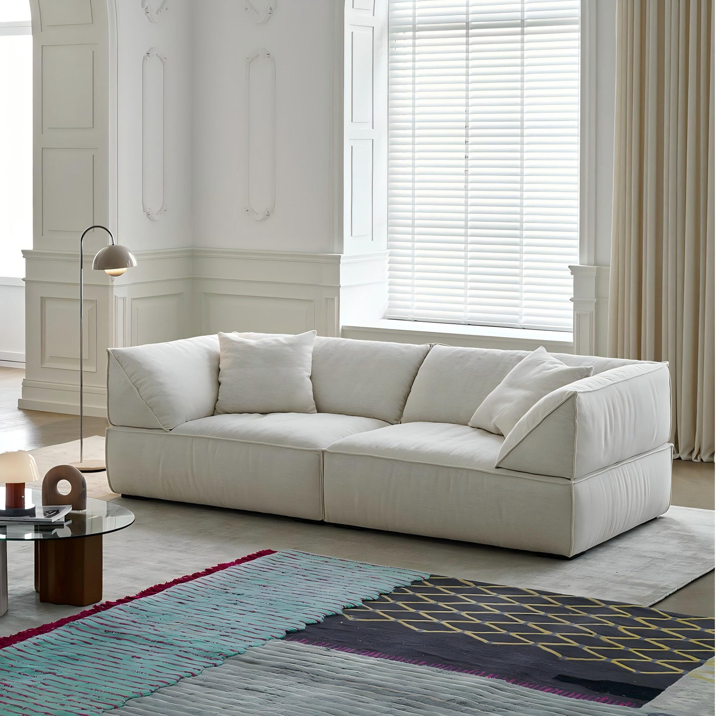 Brioche Soft Linen Sofa-White
