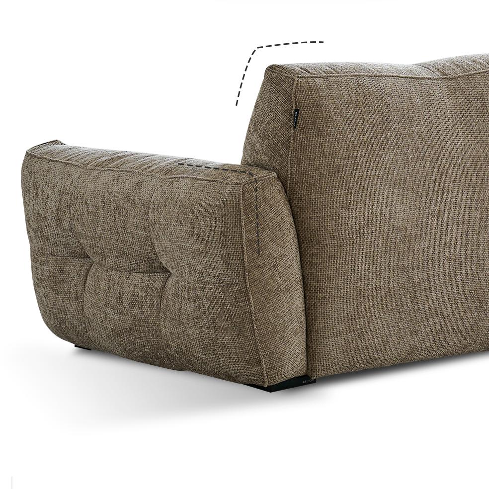 Cocoa Loaf Fabric Sofa-Gray