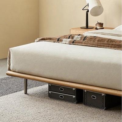 Brownie Crust Leather Bed-Ash