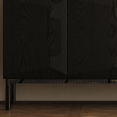 Florence Black Solid Wood Sideboard Cabinet